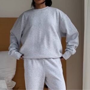 Skims Cotton Fleece Crewneck